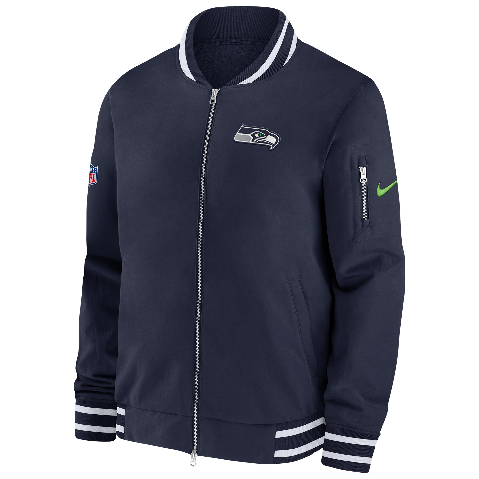 Seattle Seahawks NFL Sideline Nike Coach Bomber Jacket