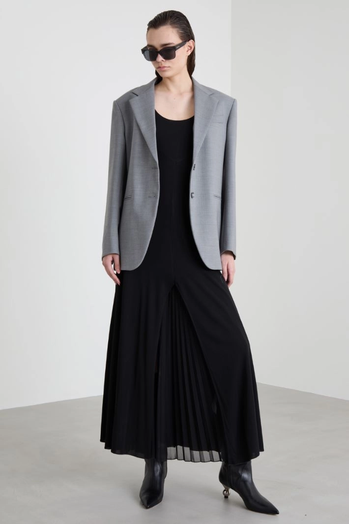 Crepe jersey dress - BLACK