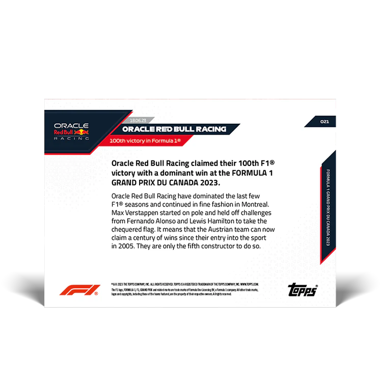 Topps UK - 100th victory in Formula 1 - F1 TOPPS NOW® Card #21