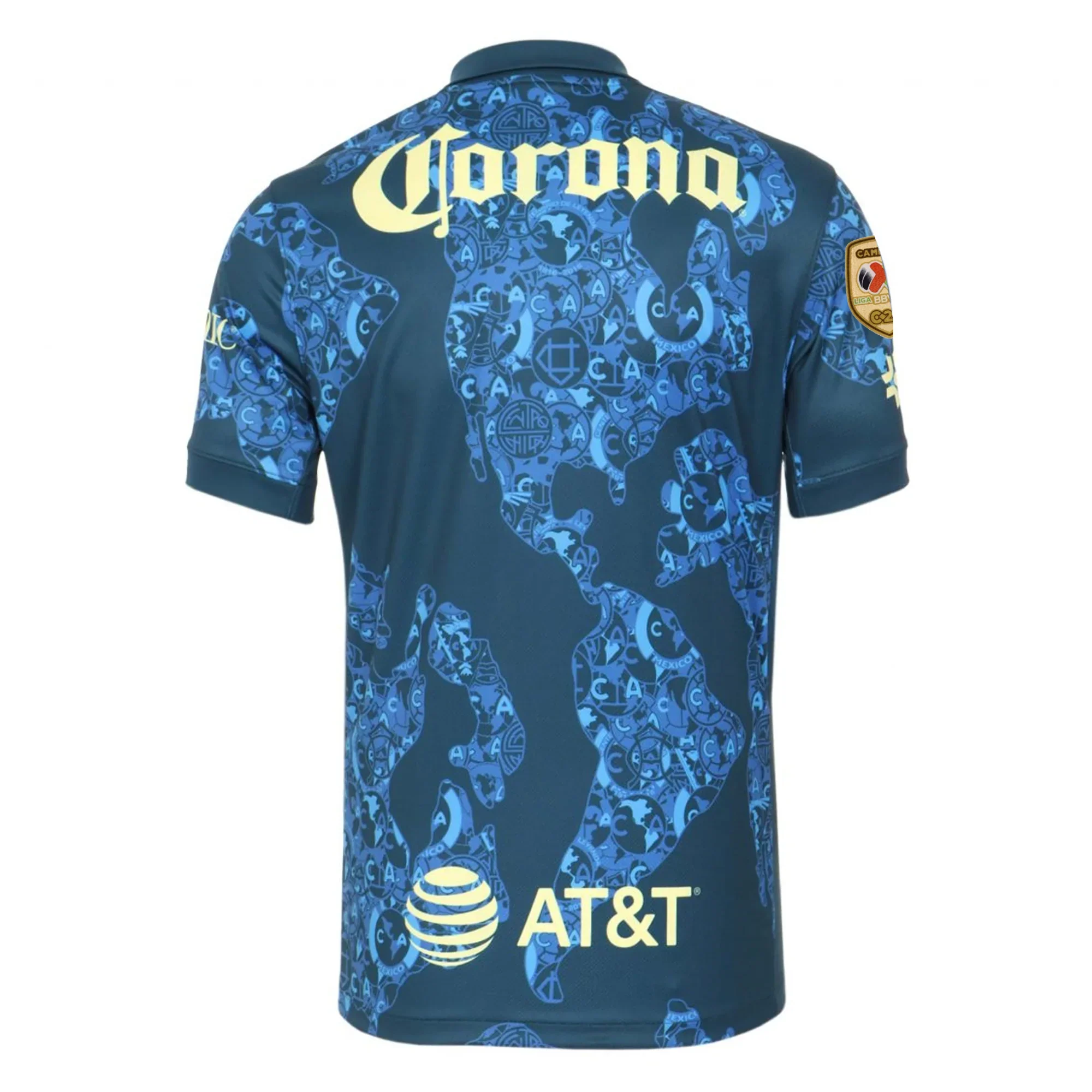 Club America Away Jersey w/ Liga MX C24 Patch 24/25 (Valerian Blue/Lemon Chiffon)