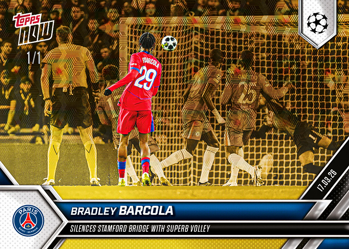 Bradley Barcola - 2025-26 UCL Topps NOW® - Card 106