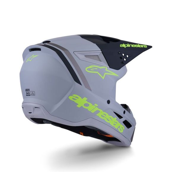 Alpinestars S -M3 Radium 2025 cross helmets - Gray / YellowRef: AP3963