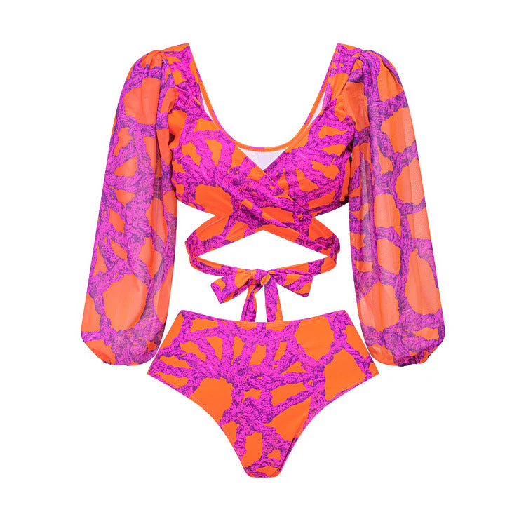 Siesta Full Sleeves Bikini - Pink