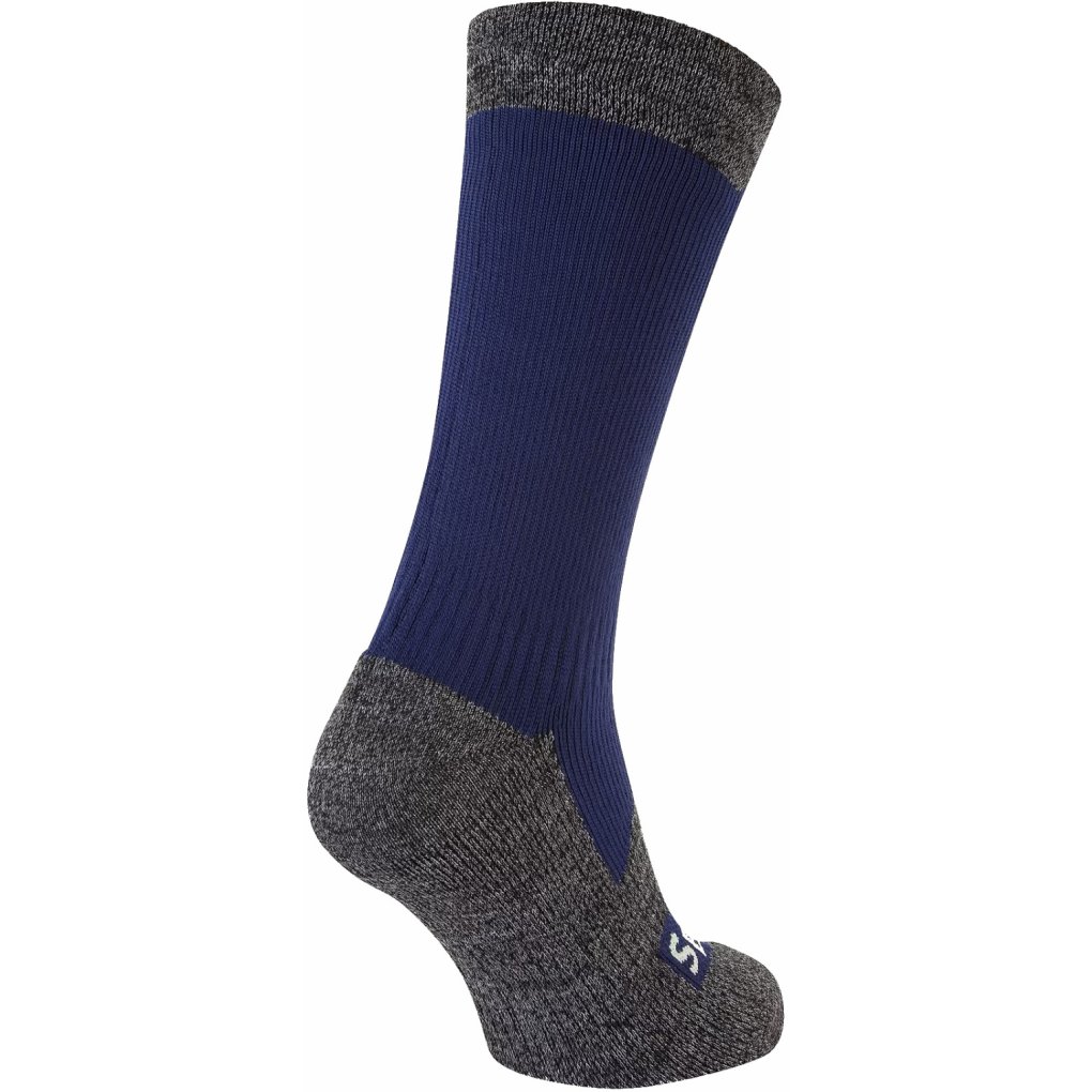 SealSkinz Raynham Waterproof All Weather Mid Length Socks Men - Navy Blue/Grey Marl