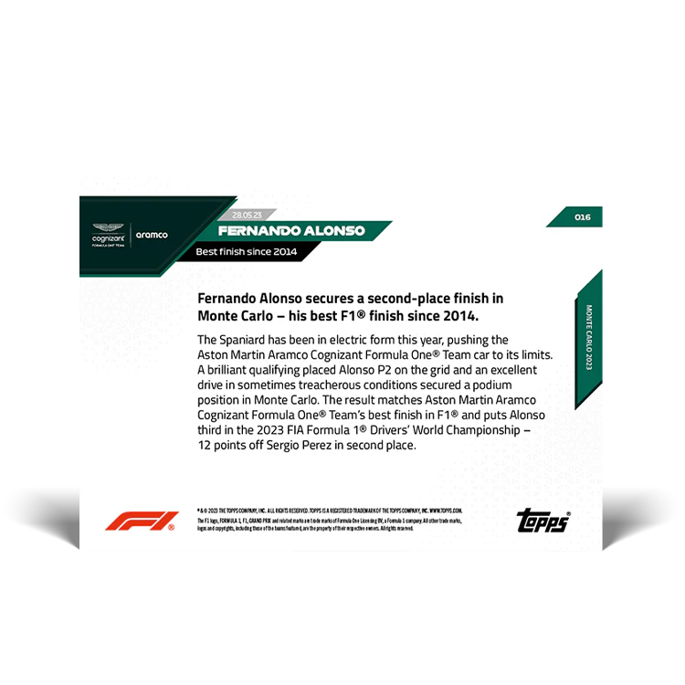 Topps UK - Best finish since 2014 - F1 TOPPS NOW® Card #16