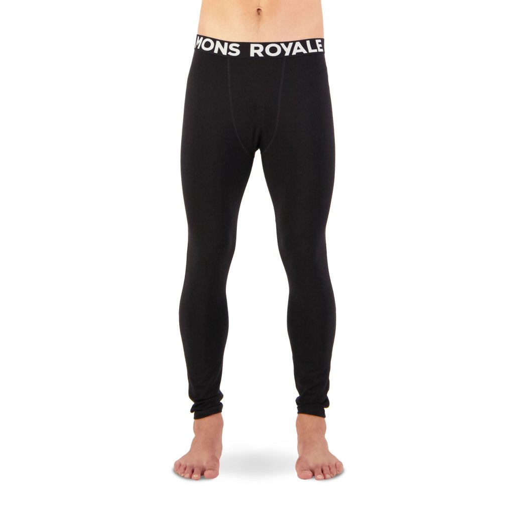 Mons Royale Olympus Merino Base Layer Leggings Men - black / 9 iron