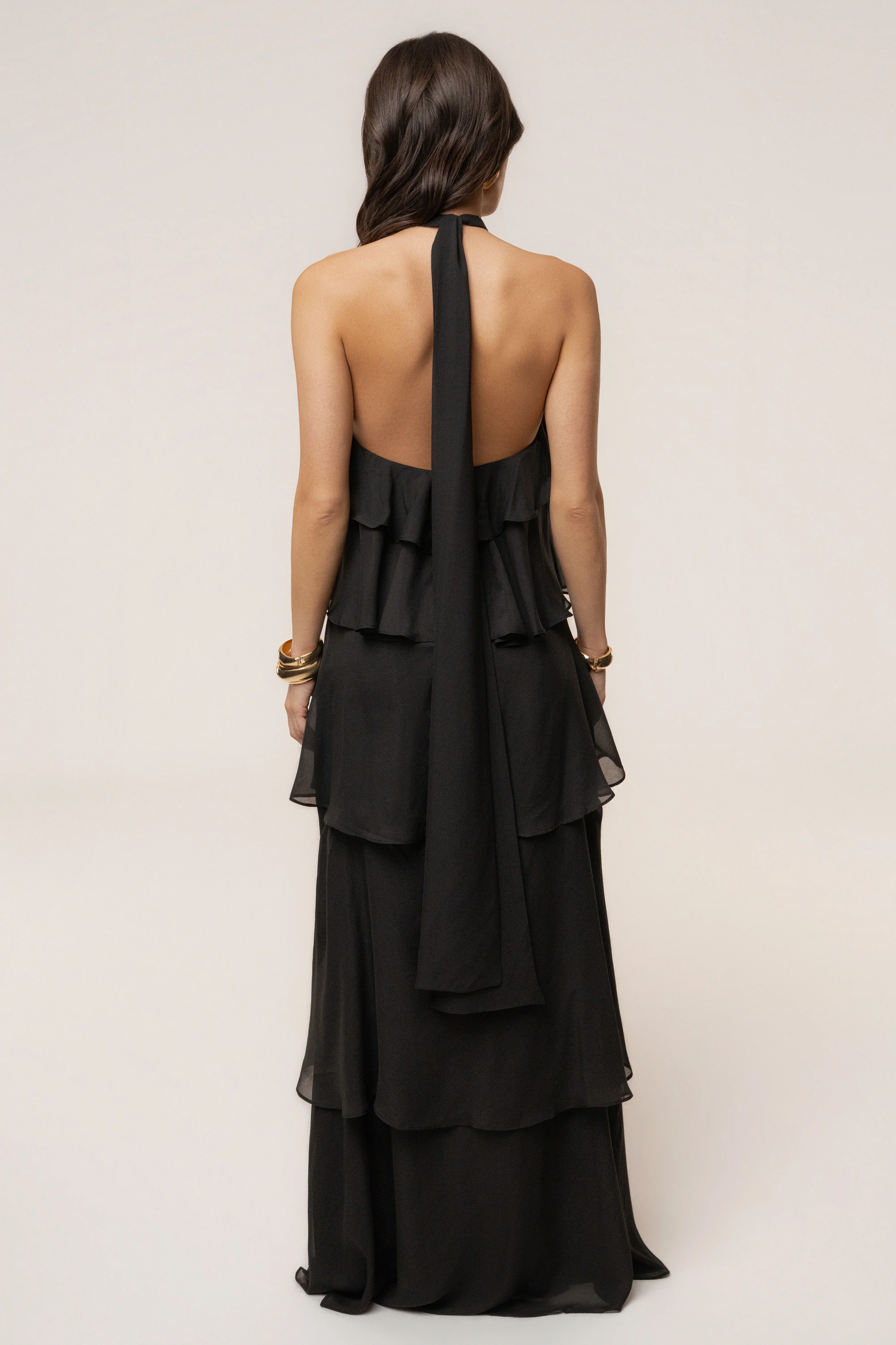 Black Head In The Clouds Maxi Dress