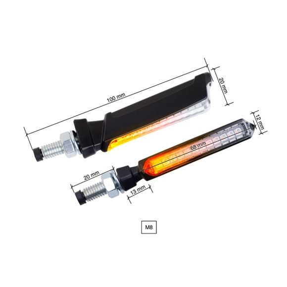 Puig Flashing Mod. Thin Homol Universal - BlackRef: Pui1020 / 9624N