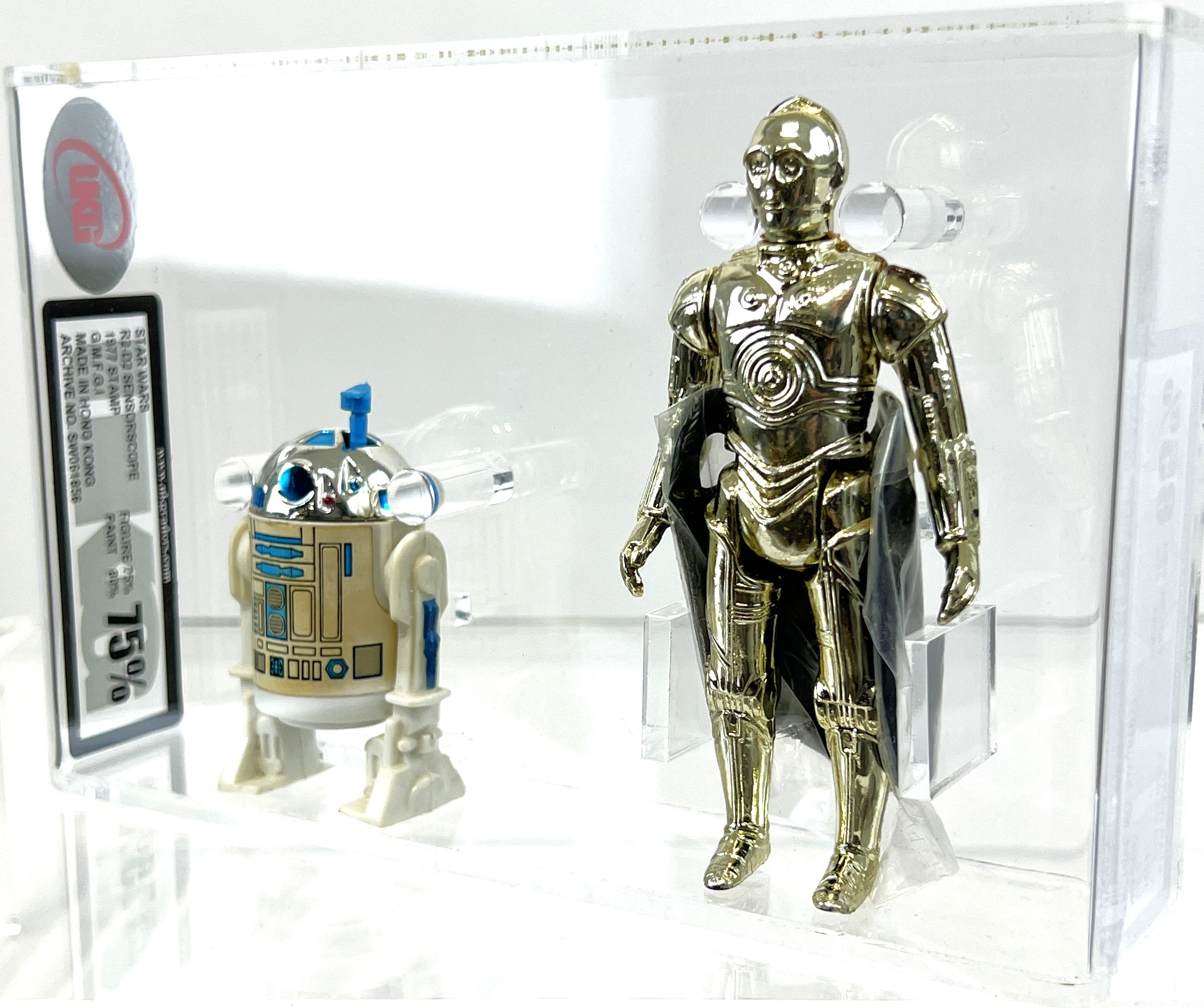 Star Wars R2-D2 Sensorscope 1977 G.M.F.G.I. UKG 75 *SW061856* * Star Wars C-3PO R/Limbs 1982 L.F.L. No Coo UKG 85 *SW061857*
