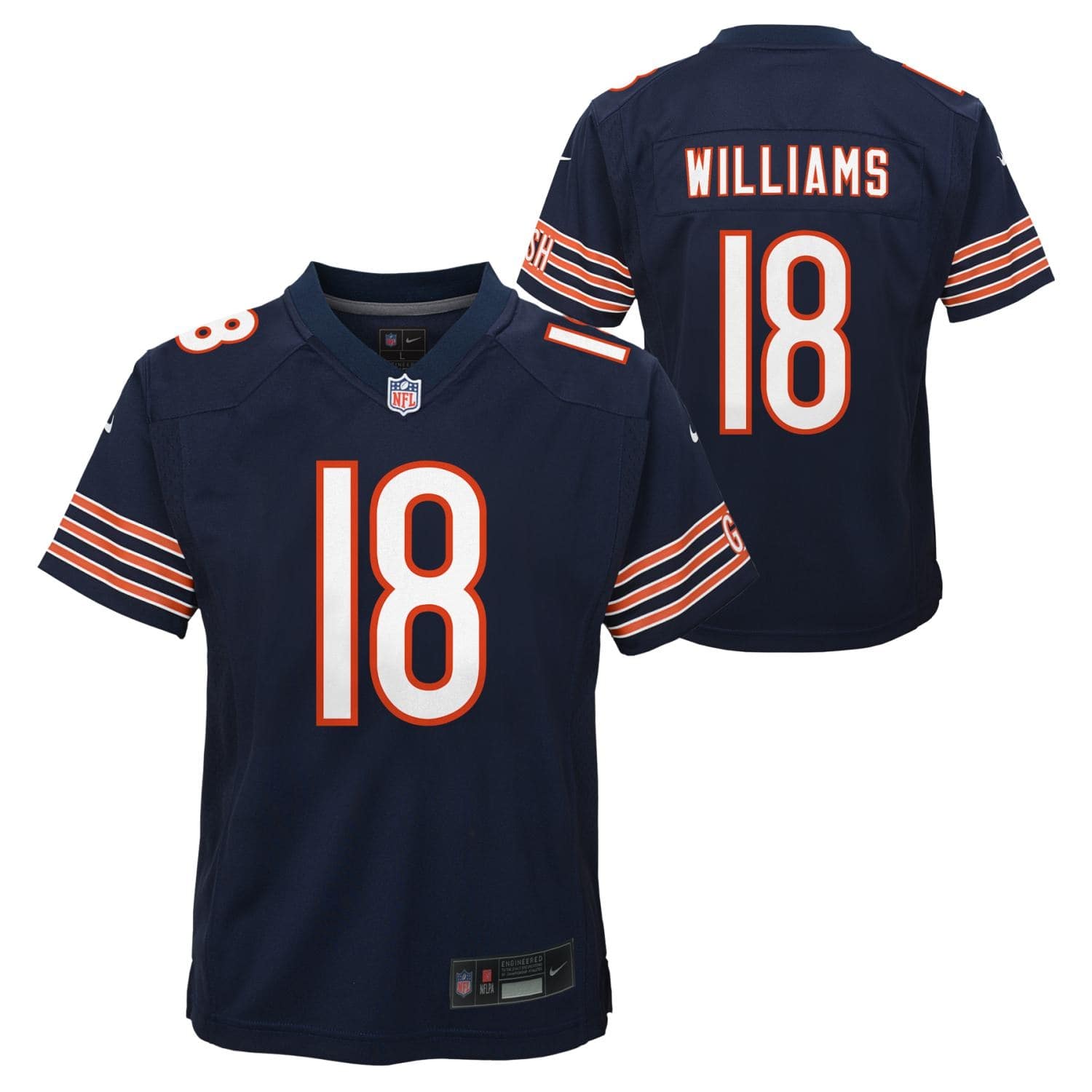 Caleb Williams #18 Chicago Bears Game NFL Jersey Navy (YOUTH)