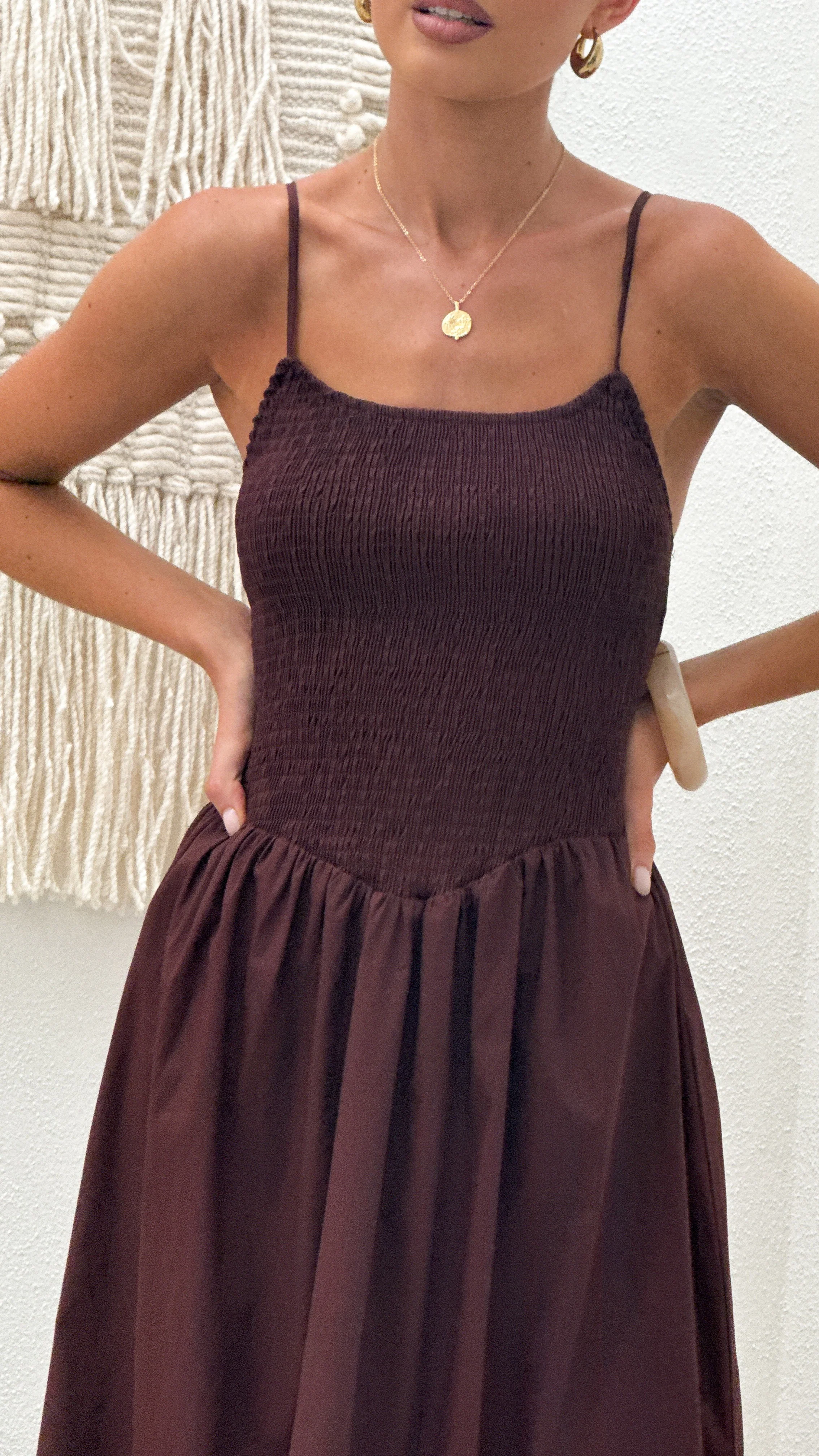 Gena Maxi Dress - Chocolate