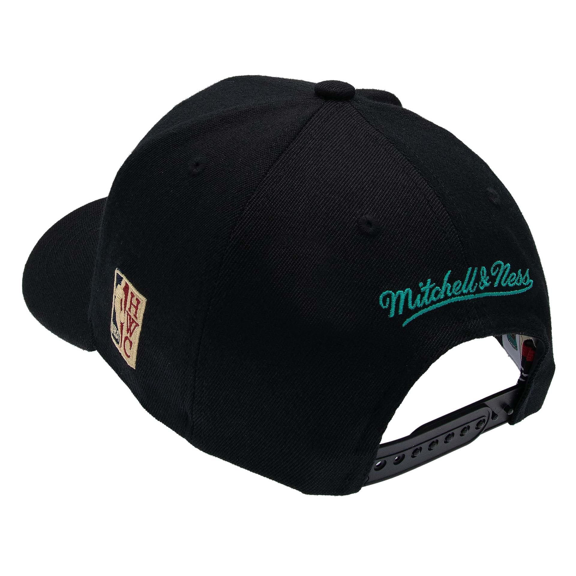 Vancouver Grizzlies Team Logo Classic Red Stretch-Snap NBA Cap Black