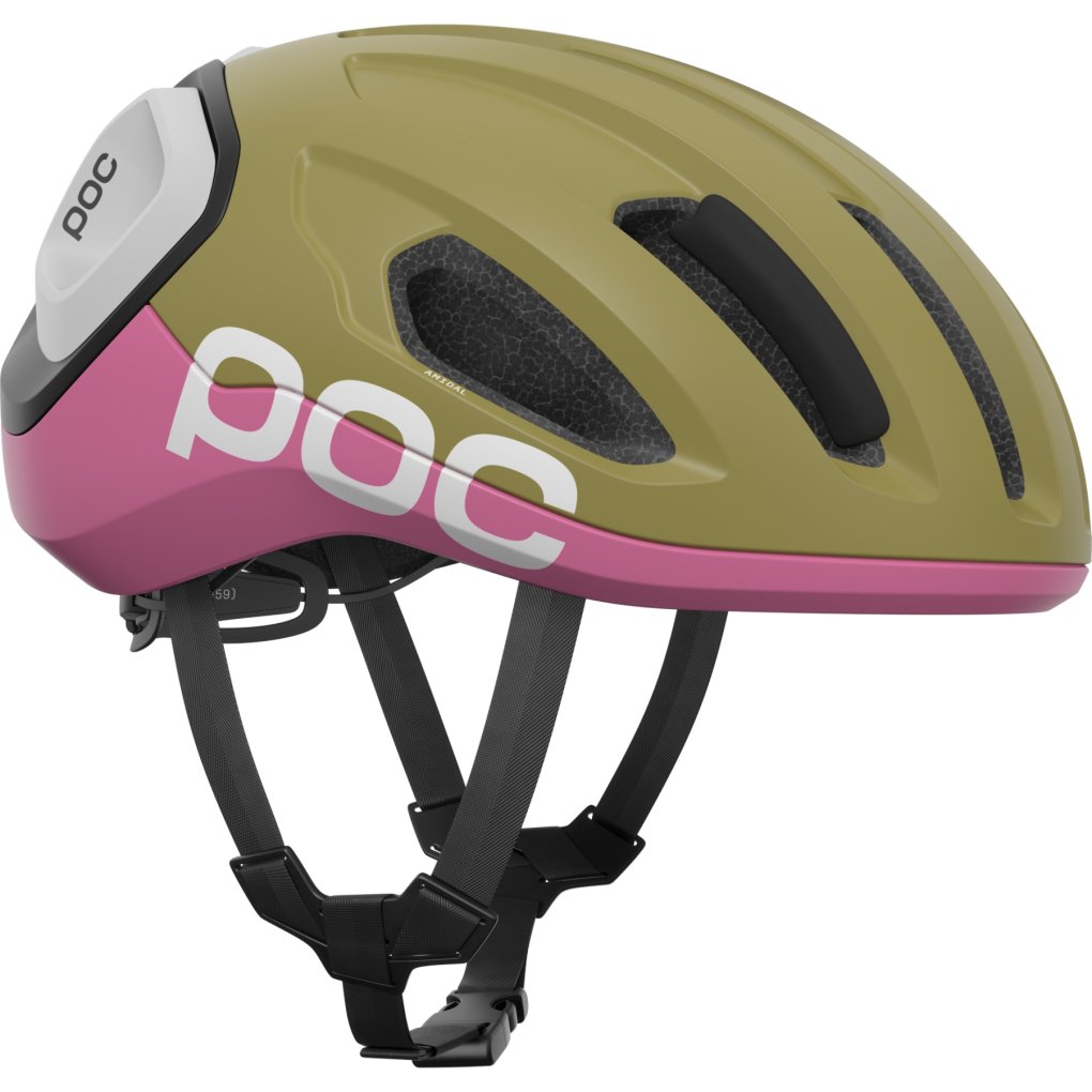 POC Amidal MIPS Helmet - 8876 Olivine Green Matt/Thulite Pink Matt