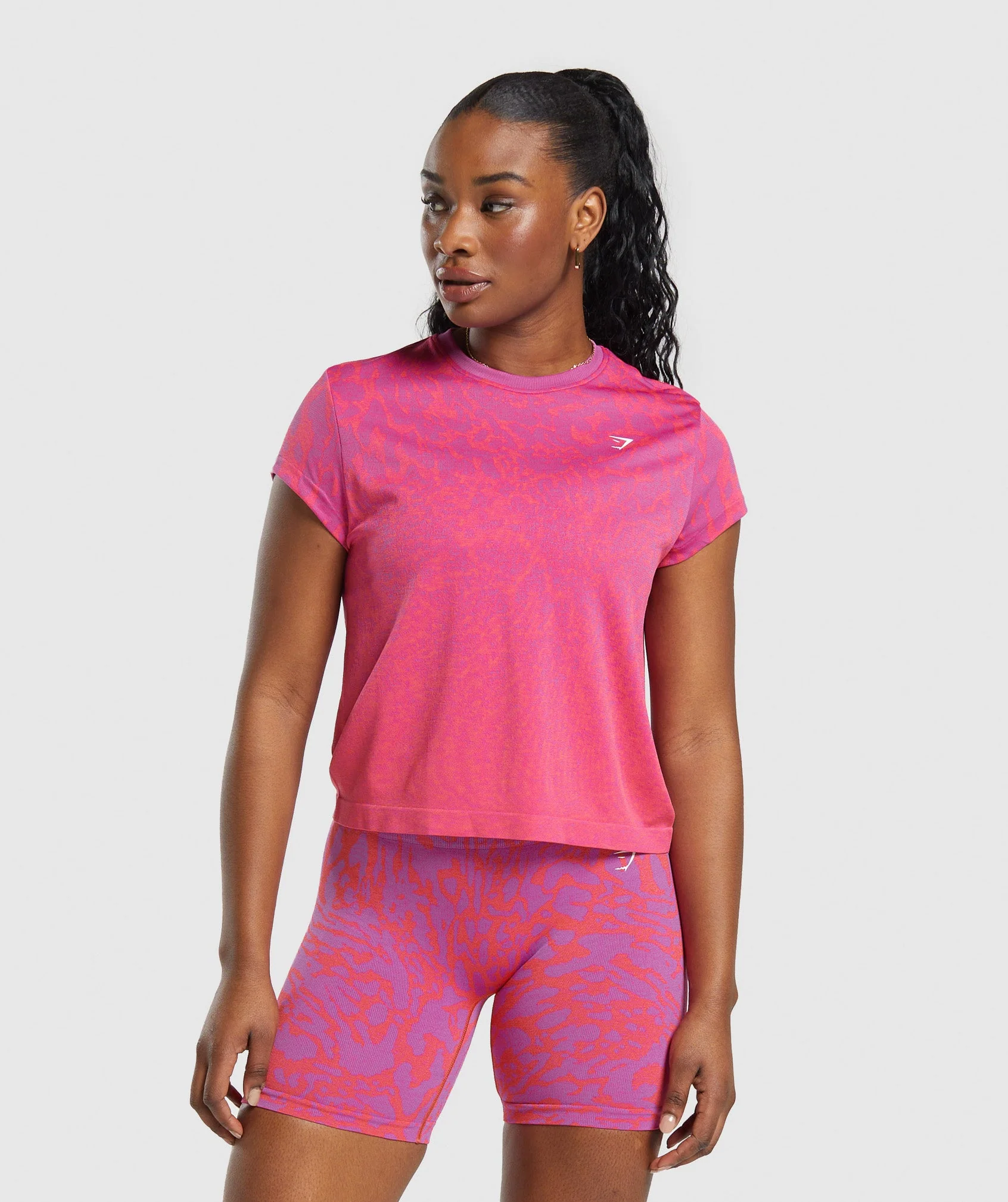 Adapt Safari Seamless  Faded T-Shirt Shelly Pink/Fly Coral