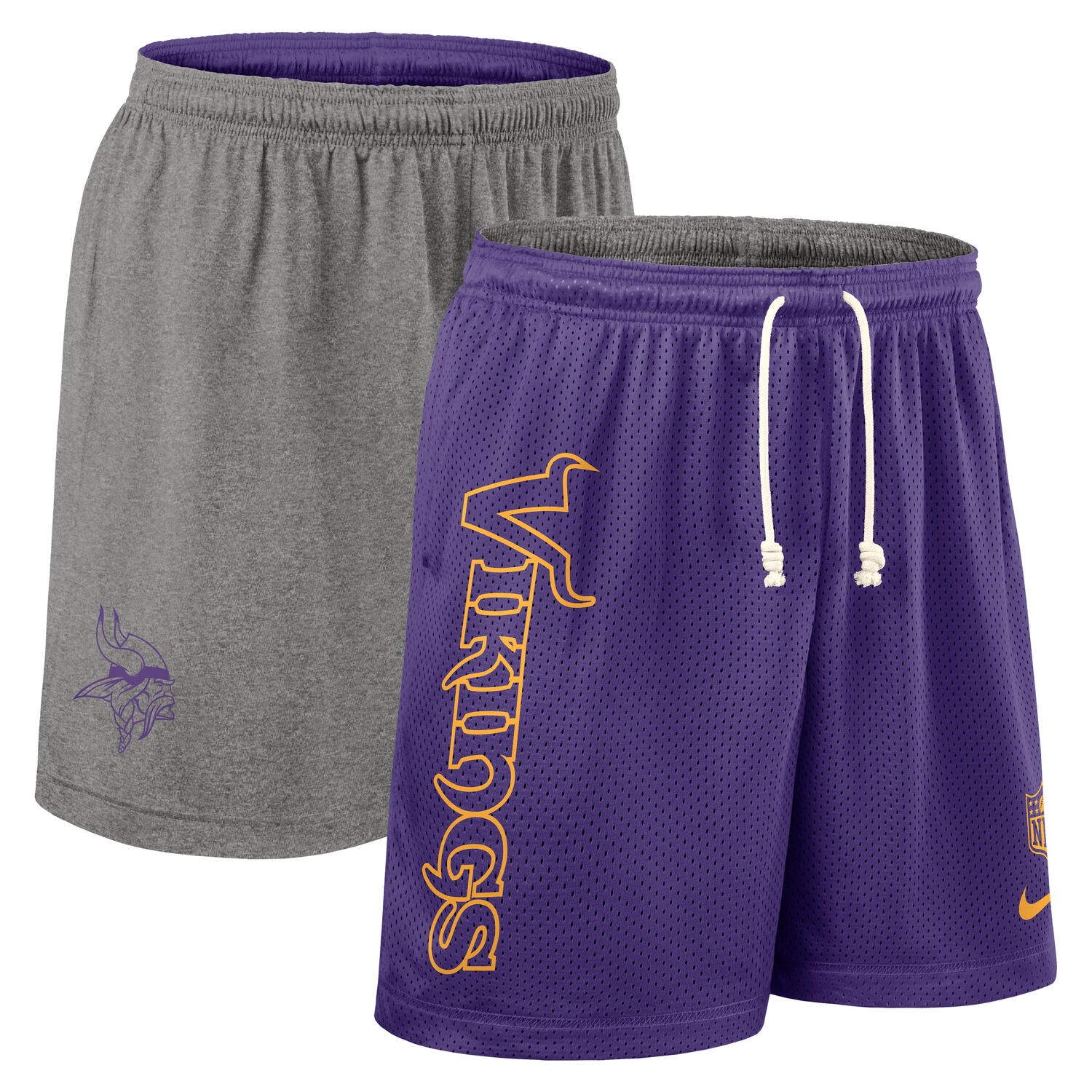 Minnesota Vikings 2025 NFL Sideline Reversible Mesh Nike Dri-FIT Shorts Purple