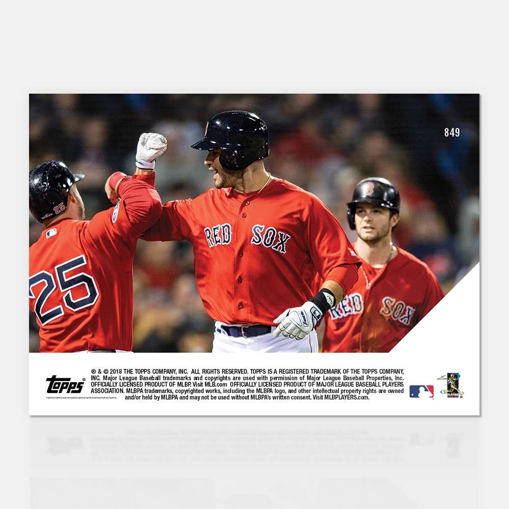 JD Martinez - 10/05/2018 TOPPS NOW® Card 849 - Print Run: 324