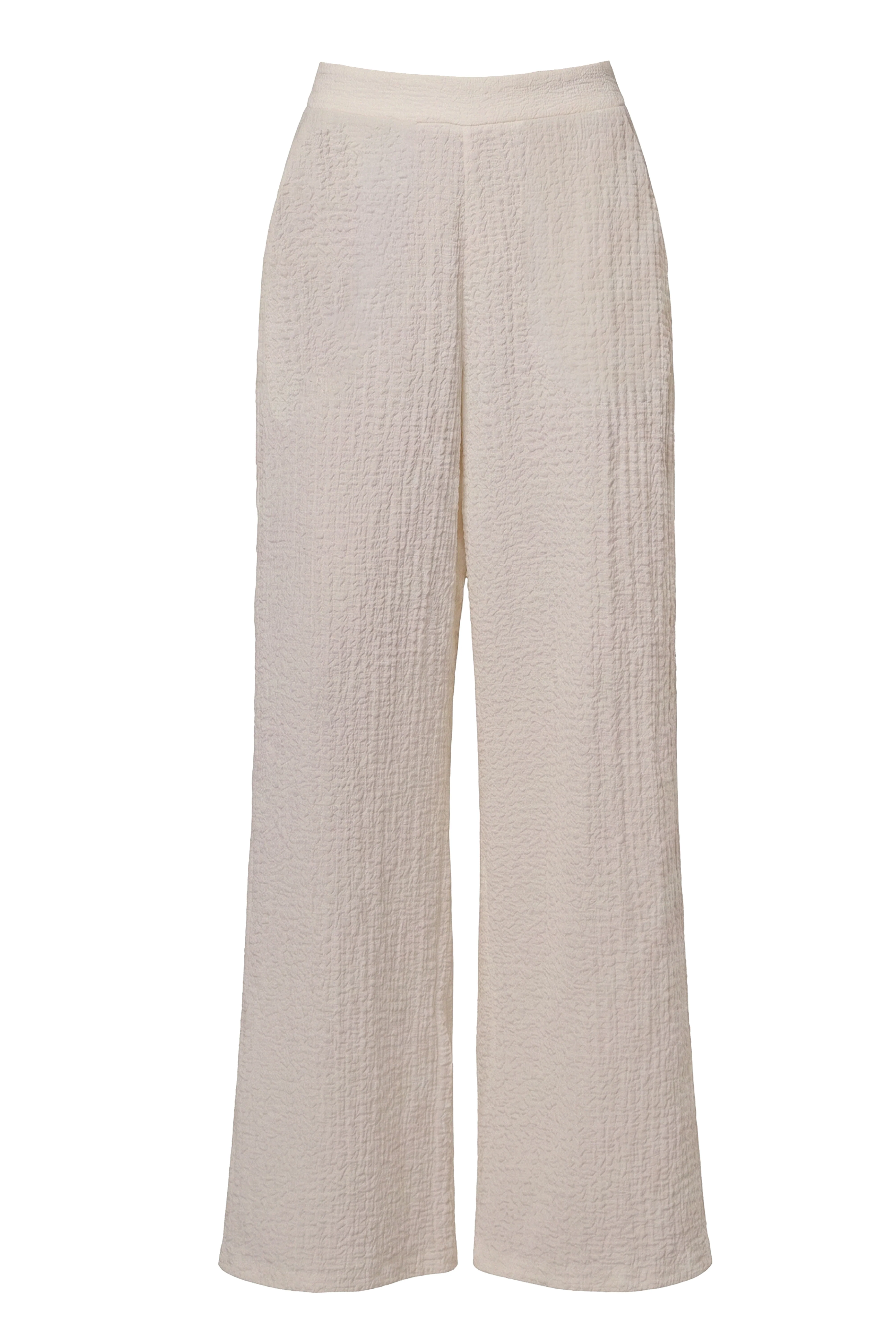 Ivory Unwind Textured Pants