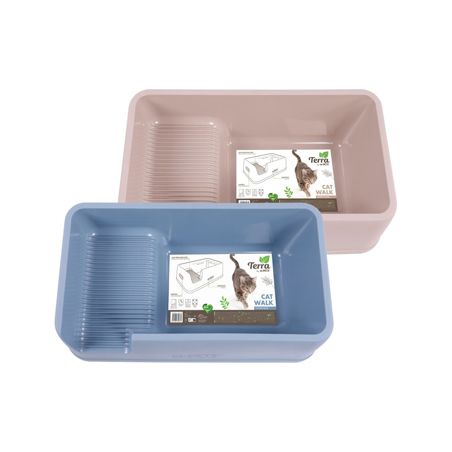 M-Pets Terra Cat Walk Cat Litter Box - Desert Sand