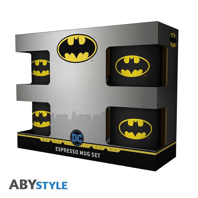 DC COMICS Set 4 espresso mugs Batman Iconic