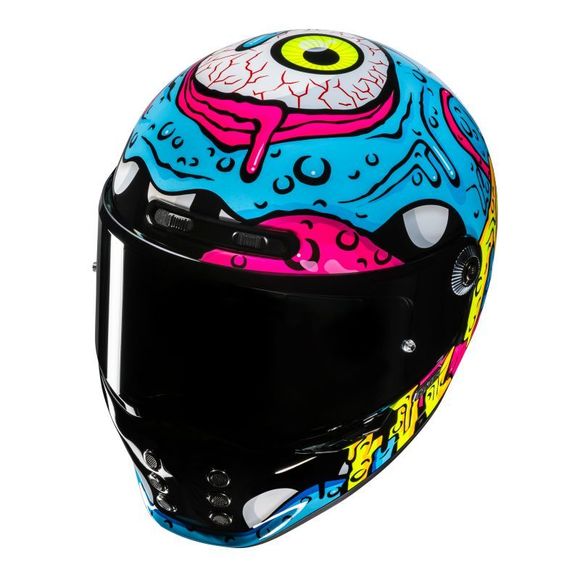 HJC V10 Full Face Helmet - SQUEEZE - Blue / BlackRef: HJ1394