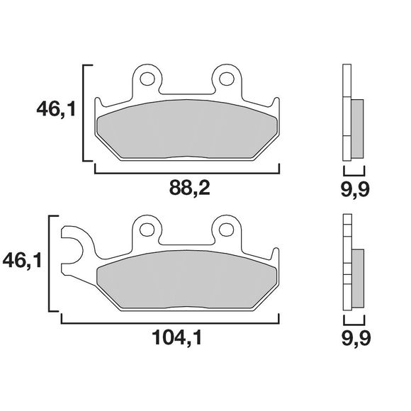 Plaquettes de freins Brembo Organique avantRef : 07YA2508