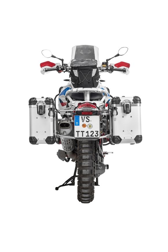 Touratech suitcase Complete kit ZEGA Evo 31/38 - Gray support included - Gray anodizedRef: Trt01388A / 01-044-6831-0