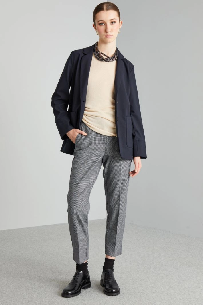 Blazer with patch pockets - DARK BLUE