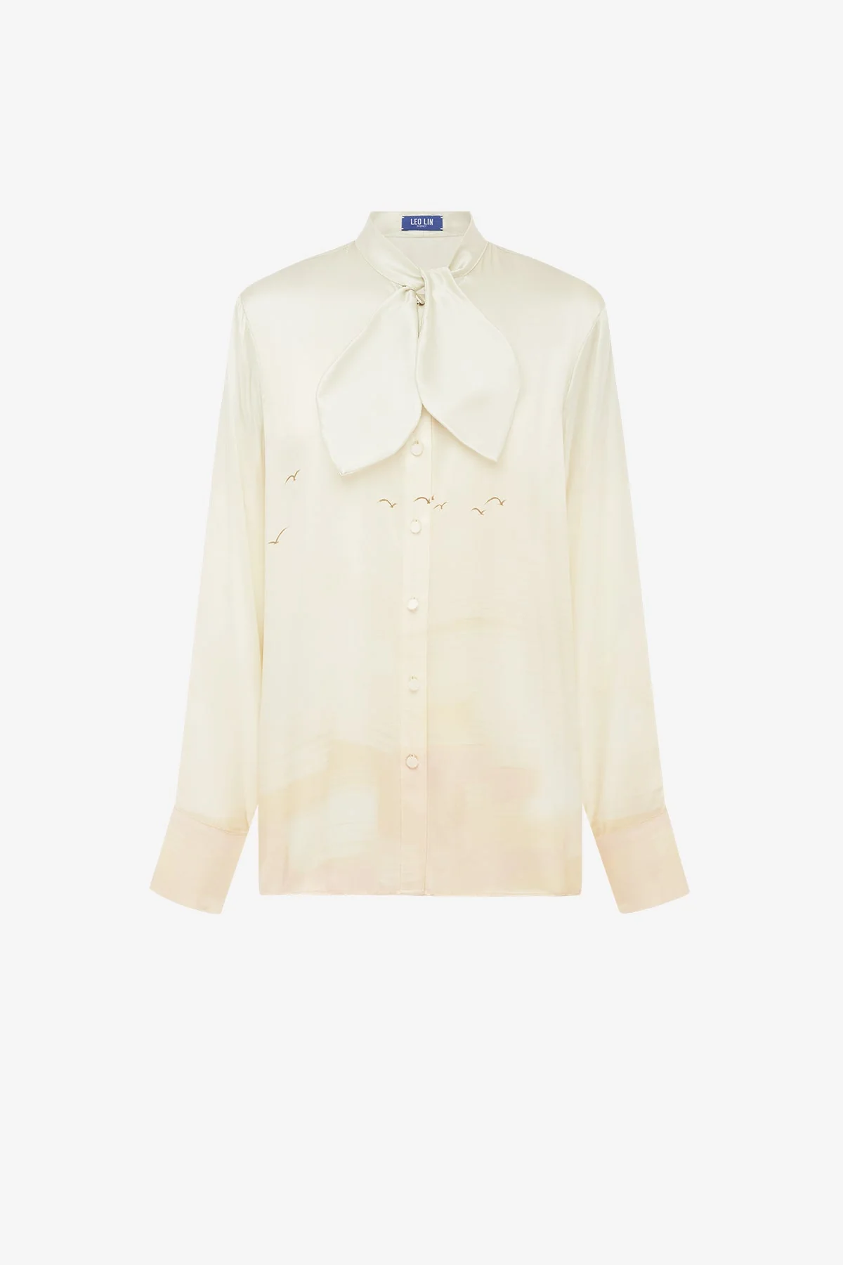 Cora Bow Blouse - Serene Print
