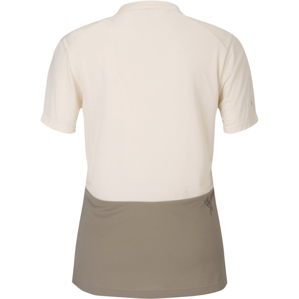 SCOTT Vertic Zip Short Sleeve Tee Women - cotton white/toast beige