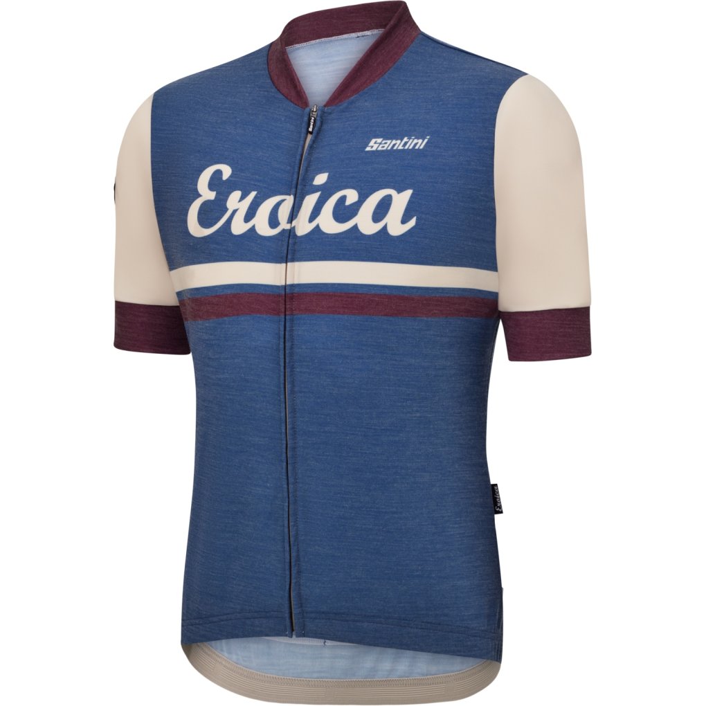 Santini Eroica Iris Short Sleeve Wool Jersey Men ER94075CIRIS - avio AV