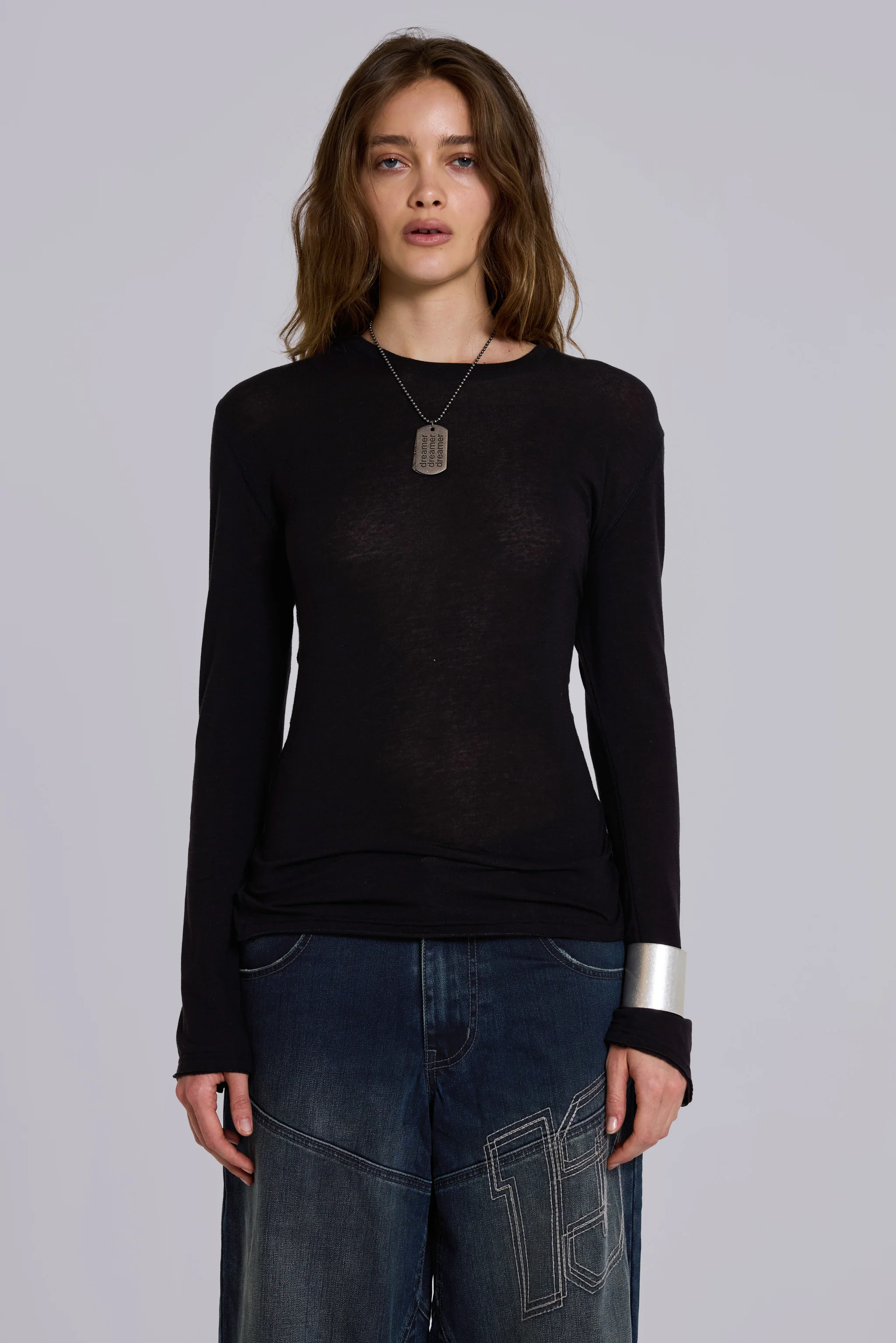 Black Mist Long Sleeve Top