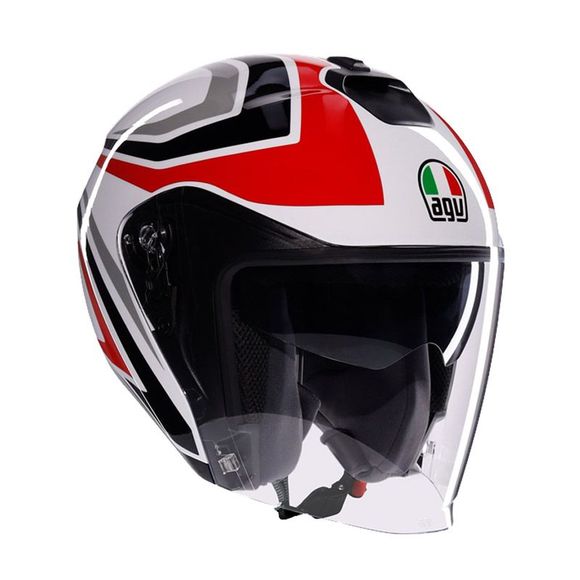Casque jet AGV IRIDES - TOLOSA - Noir / RougeRef : AG1064