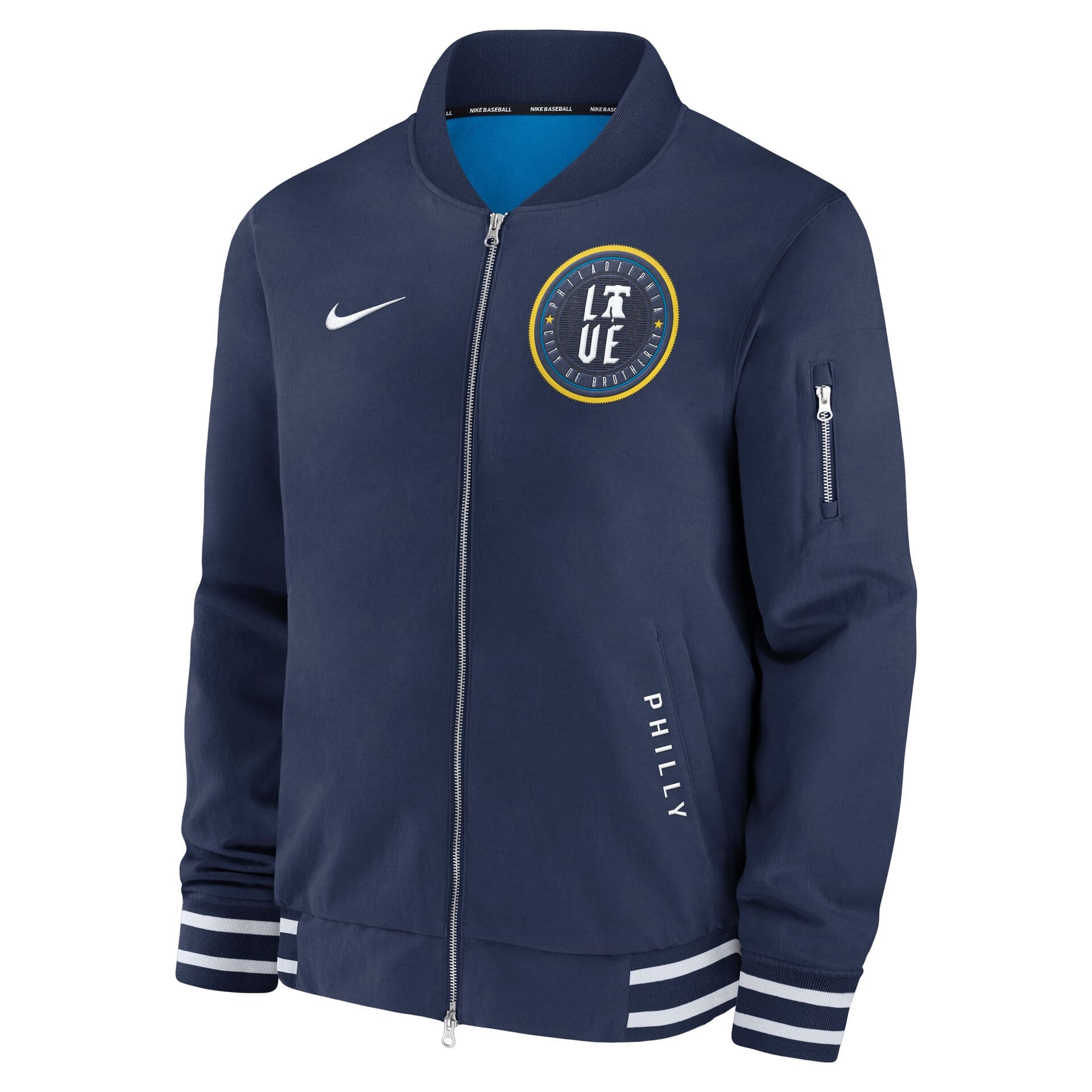 Philadelphia Phillies City Connect 2026 MLB Authentic Dugout Bomber Jacket Navy