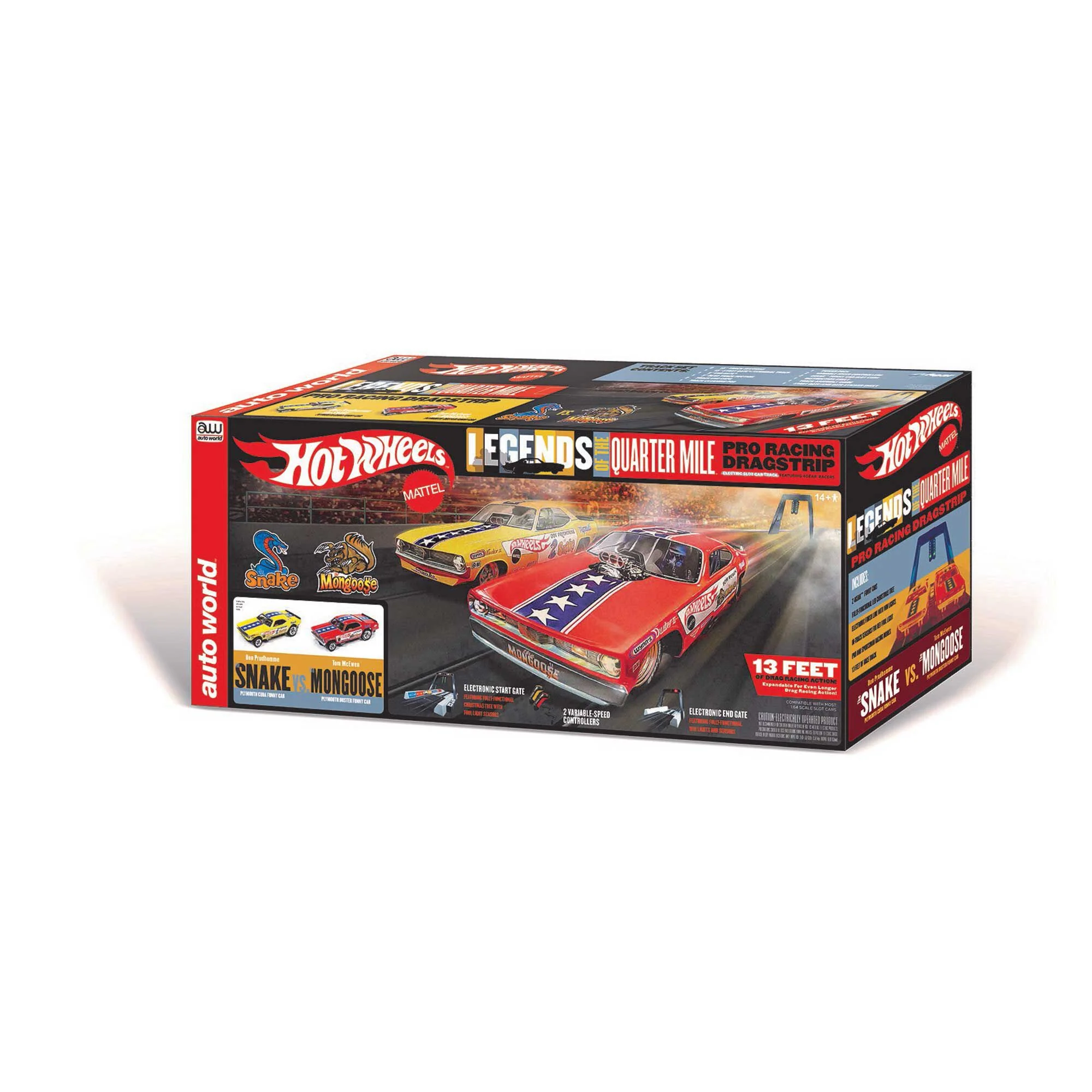 13' Snake vs Mongoose Drag Set Auto World SRS330
