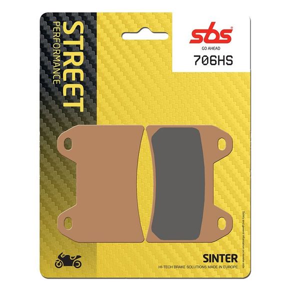 SBS 706HS Sinter Sintered Metal front brake padsRef: 706HS / 706070