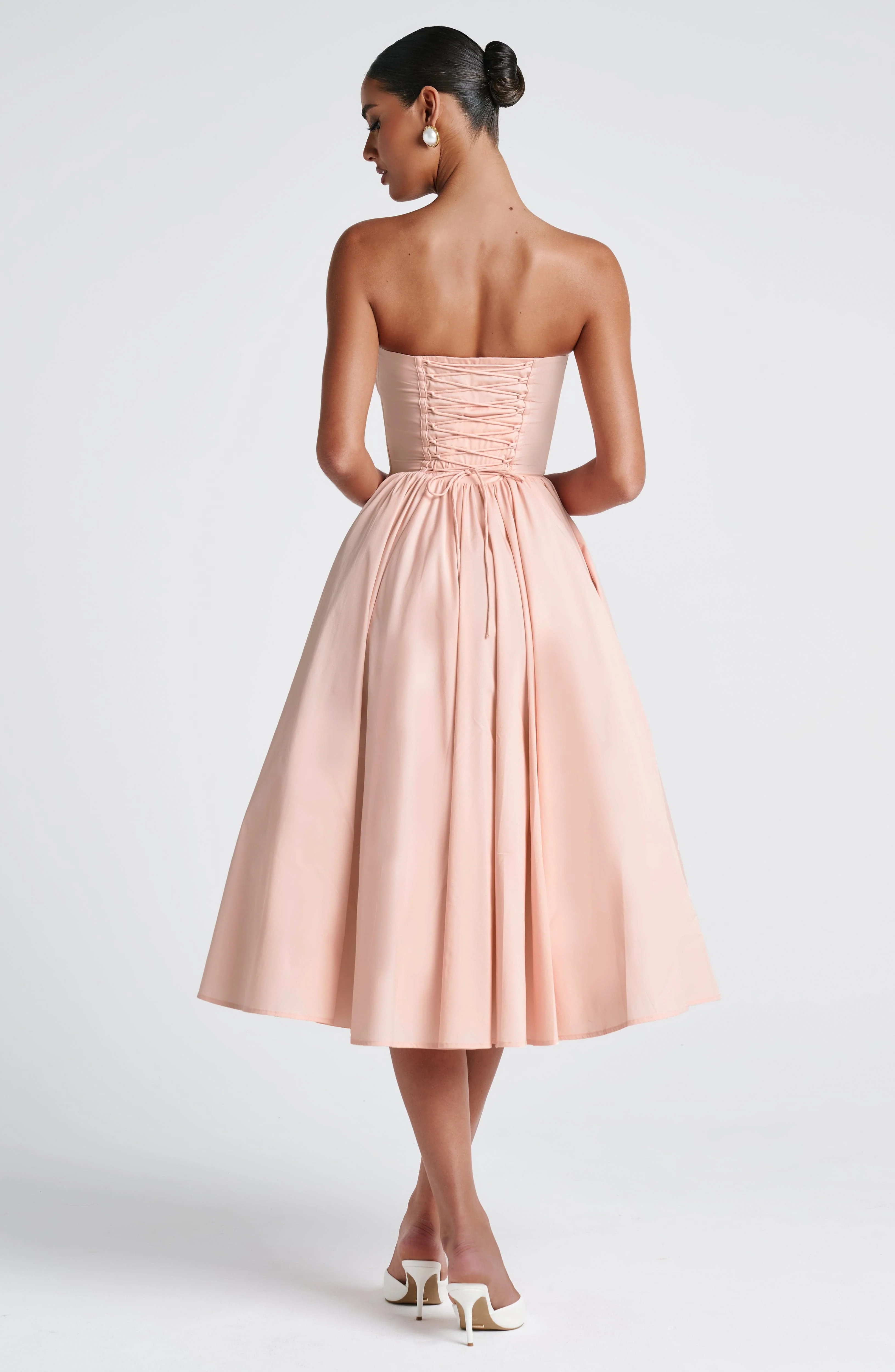Prim Midi Dress - Soft Peach