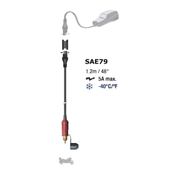 Tecmate Battery Charger Cable Male DIN for BMW and Triumph - UniversalRef: tc0012 / sae79