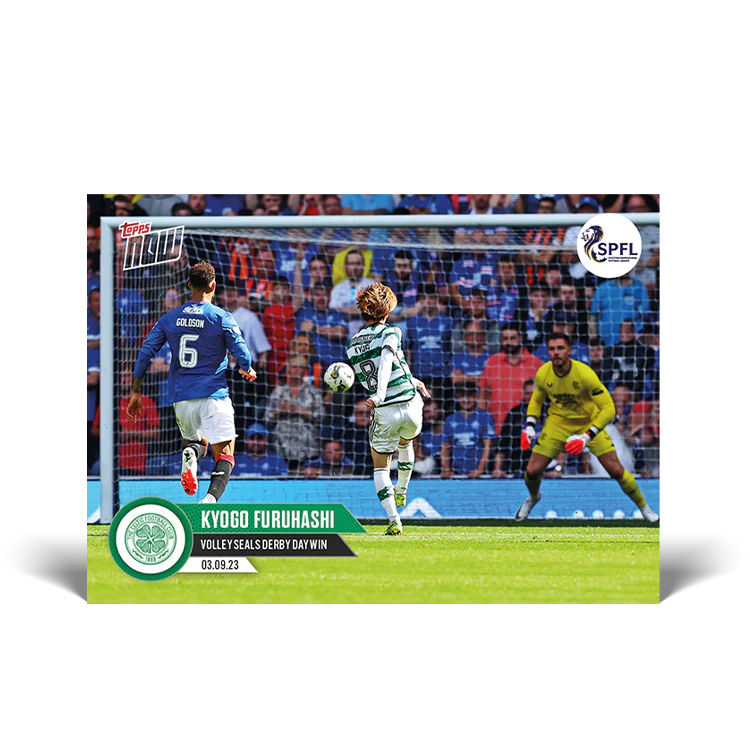 Topps UK - Kyogo Furuhashi -Volley seals derby day win - SPFL TOPPS NOW® UK Card #1