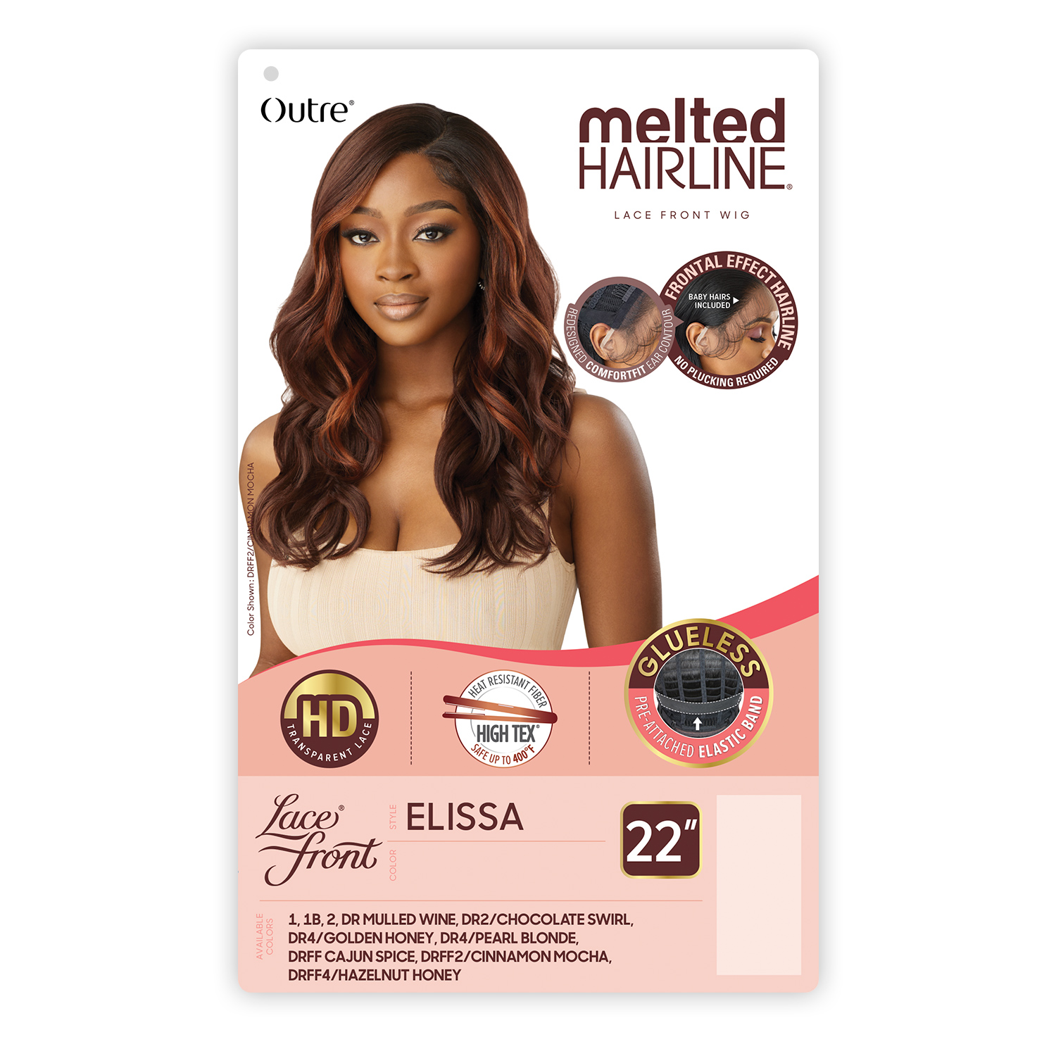 Outre Melted Hairline Glueless HD Lace Front Wig Elissa