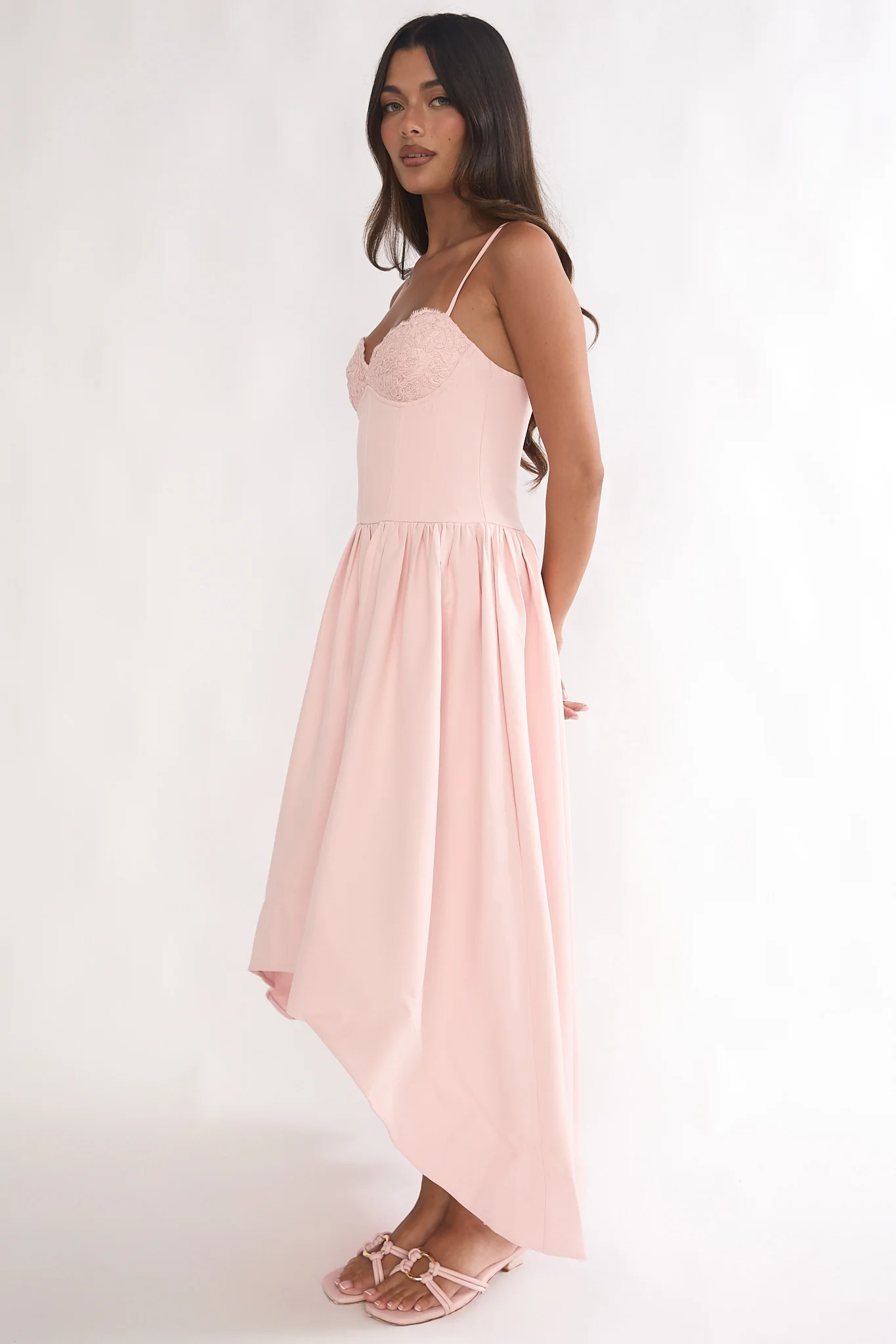 I'm Yours High-Low Hem Maxi Dress Pink