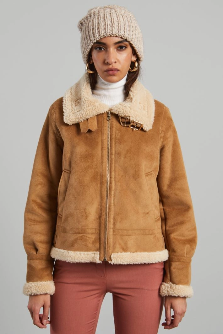 Turn-up beanie hat - SAND