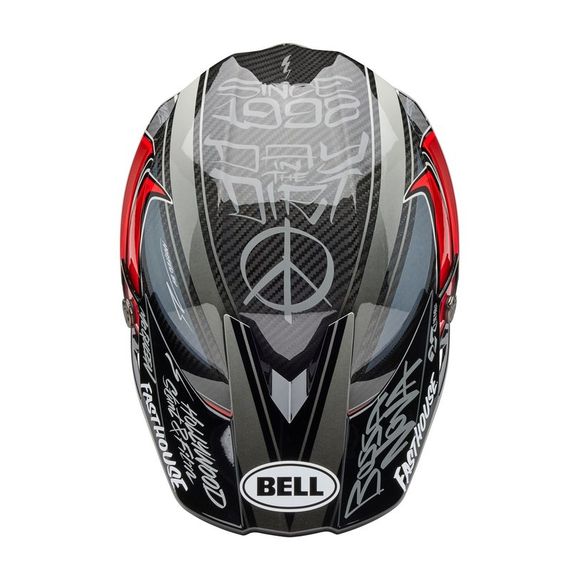 Casque cross Bell MOTO-10 SPHERICAL FASTHOUSE DITD 2026 - Noir / RougeRef : EL0728