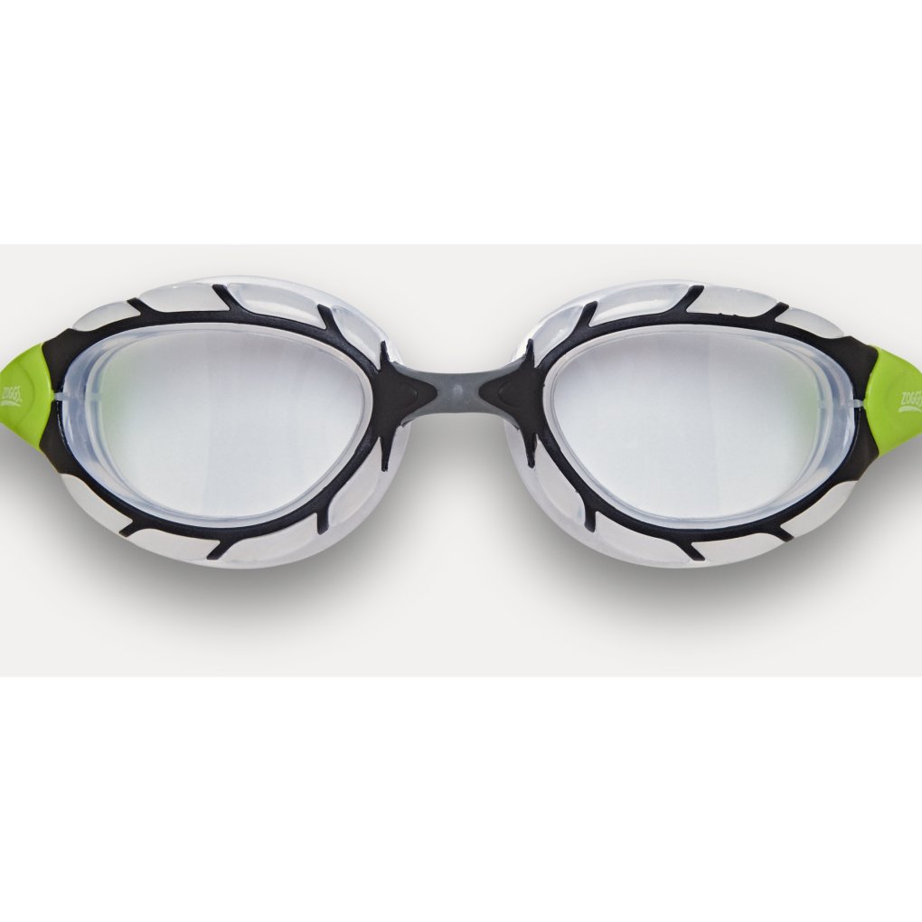 Zoggs Predator Swimming Goggles - Regular Fit - Black/Green - Clear