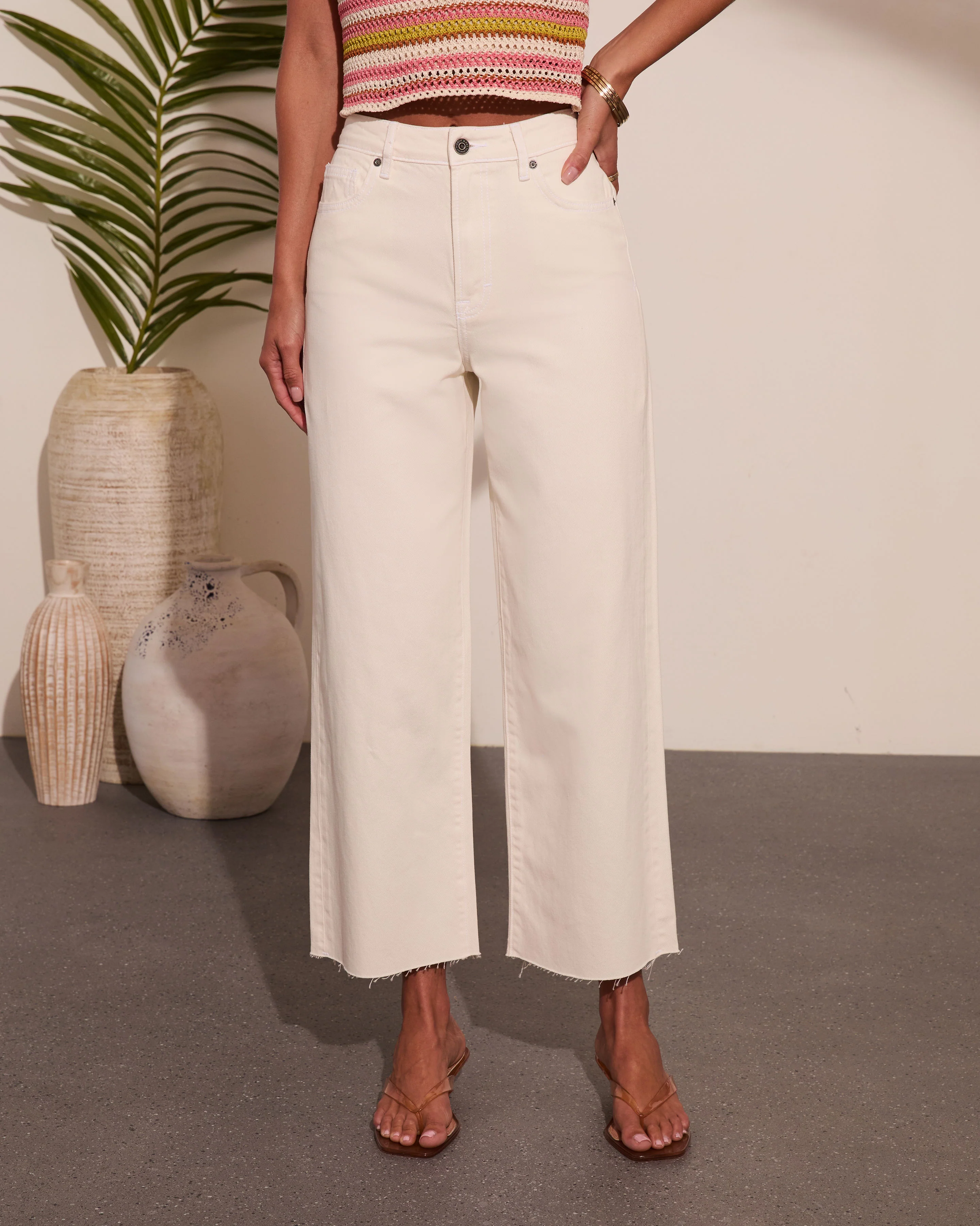 Elara High Waisted Wide Leg Jeans