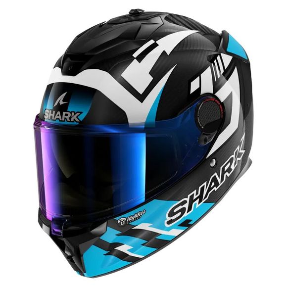 Shark SPARTAN GT PRO CARBON Full-Face Helmet - ZARCO TRACK RACER - Carbon / WhiteRef: Sh1765-Cwbl