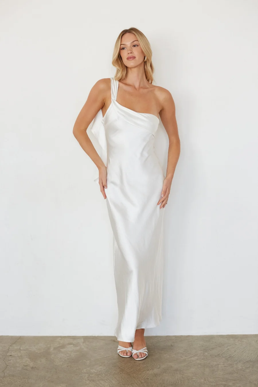 Sarahi Ruffle One Shoulder Maxi Dress
