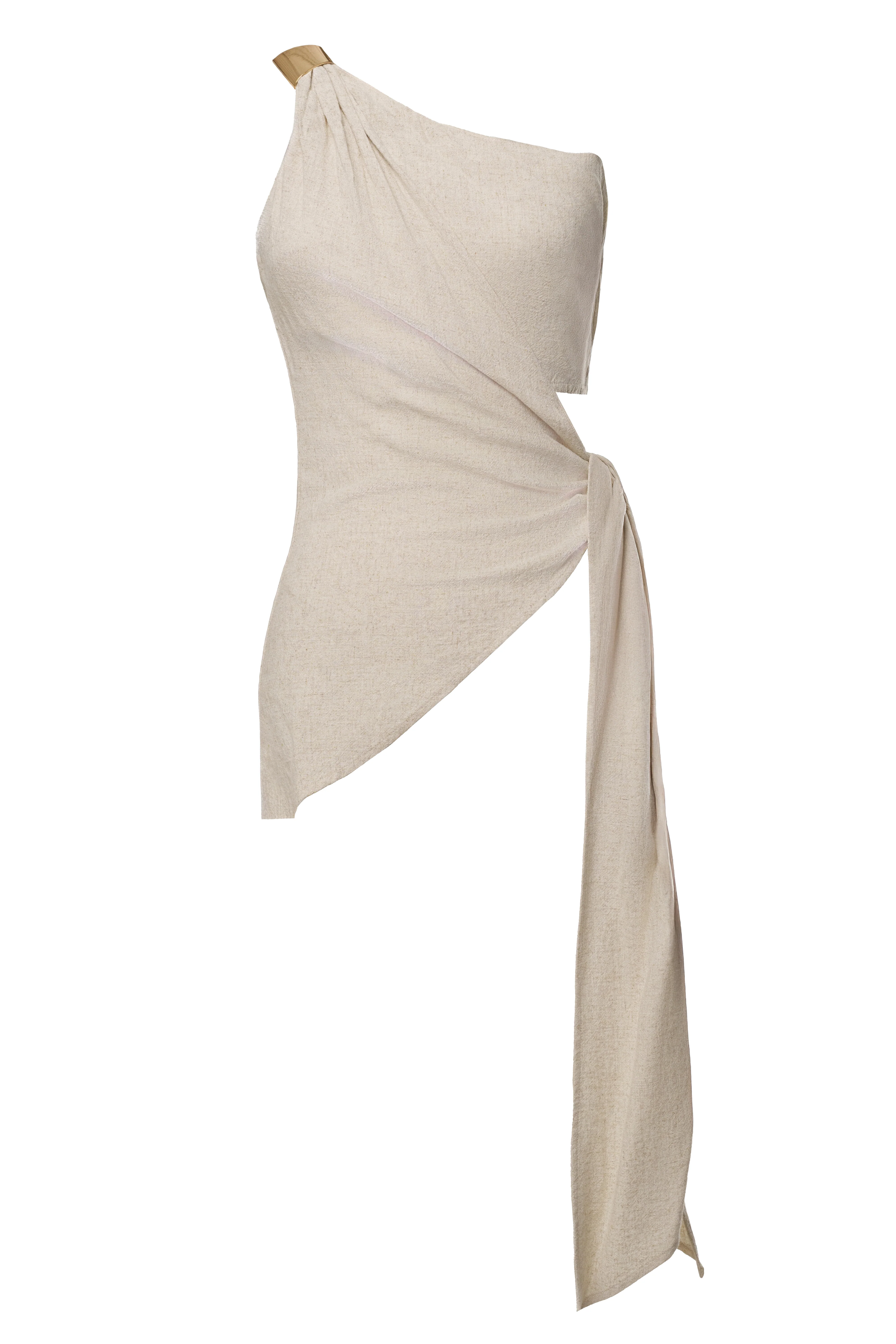 Beige Palmera One Shoulder Top
