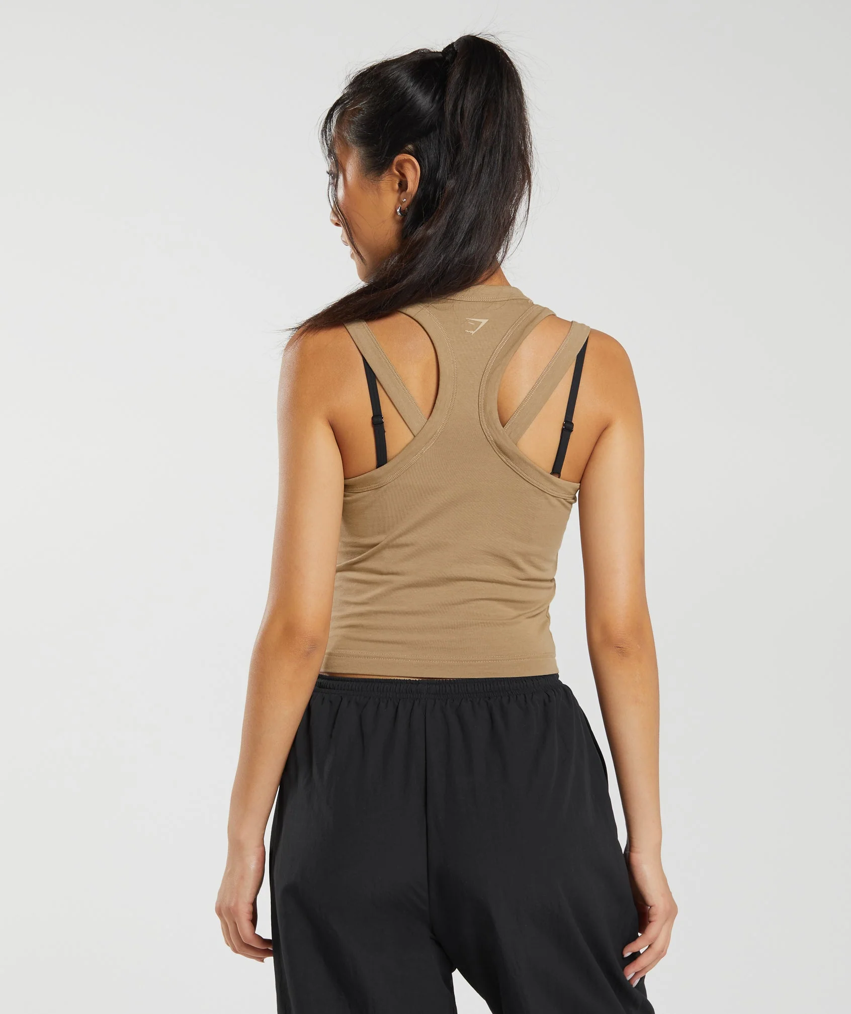 Cotton Strappy Midi Tank Deep Fawn Brown