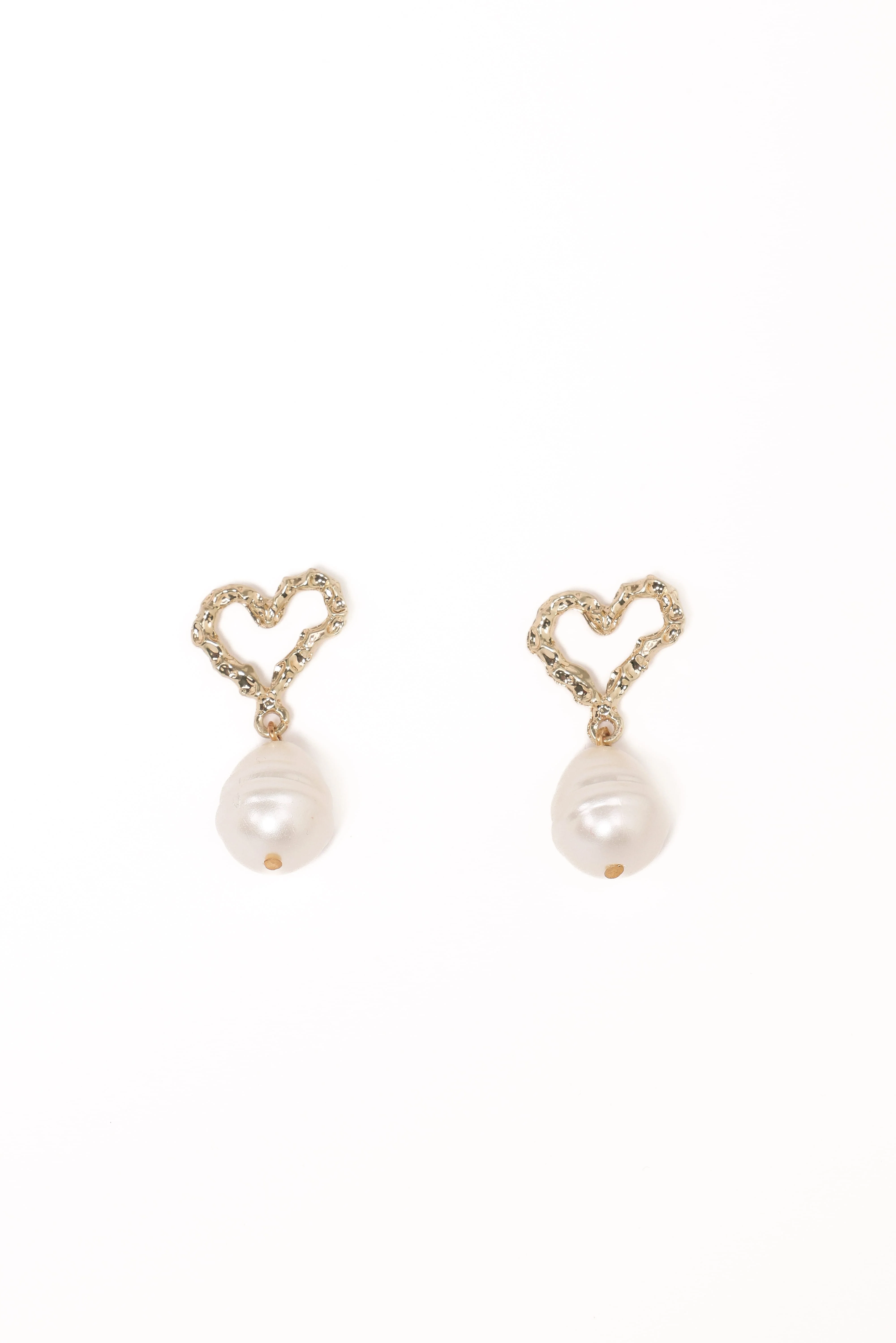 Solana Earrings - Gold Pearl