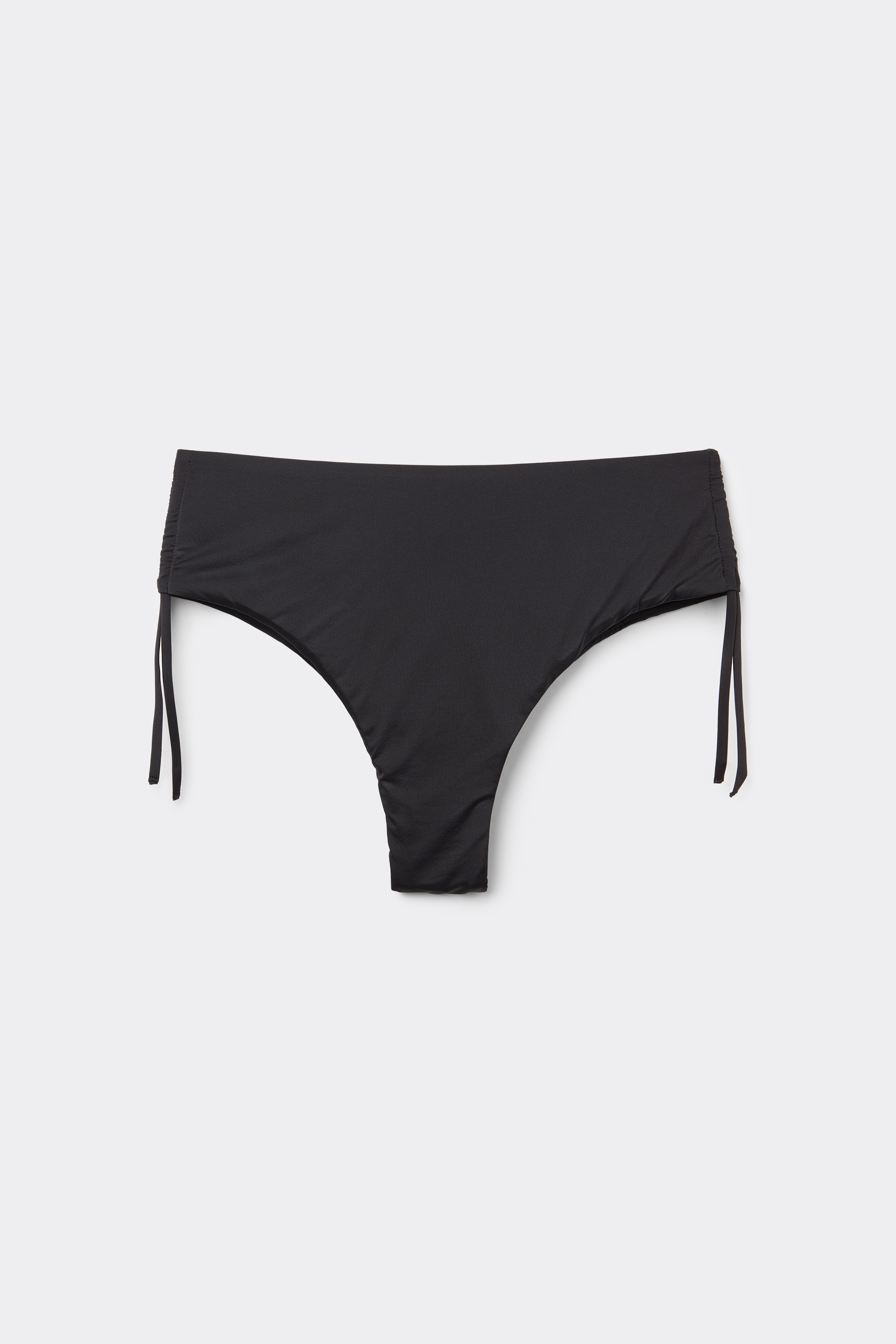 Recycled High-Waist Brazilian Bikini Briefs with Drawstring